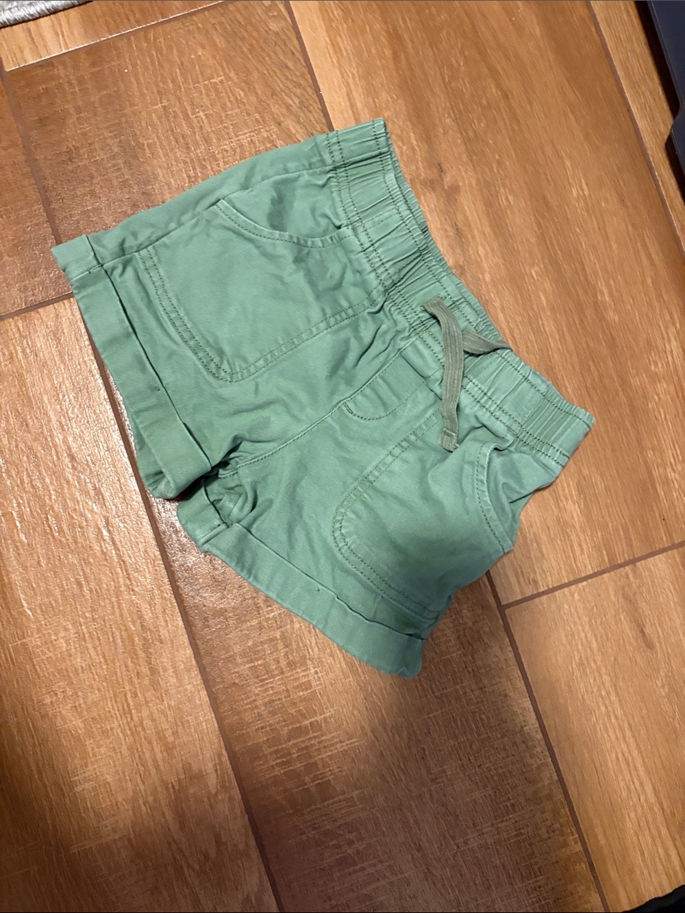 wonder nation Green Elastic-Waist Kids Shorts